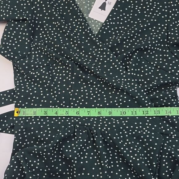 ZESICA NWT Women's Bohemian Floral Printed Wrap V Neck Short Sleeve Medium - Picture 7 of 8